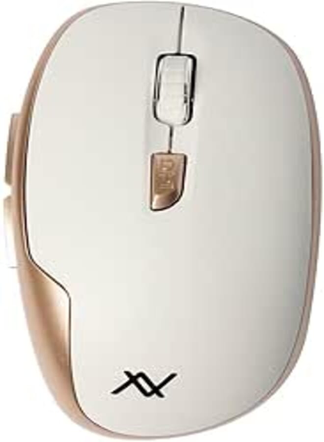 L’avvento MO34W | Wireless Optical Mouse | 2.4G Connection | Adjustable DPI 800–1600 | Smooth Performance | White & Gold
